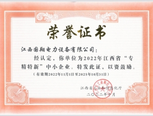 “專精特新”中小企業(yè)證書